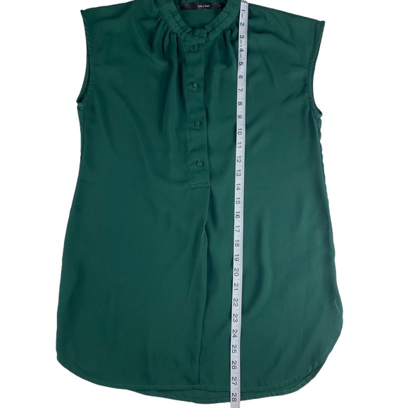 fun 2 fun Women’s Green Short Sleeve Blouse Size Small - Picture 5 of 7